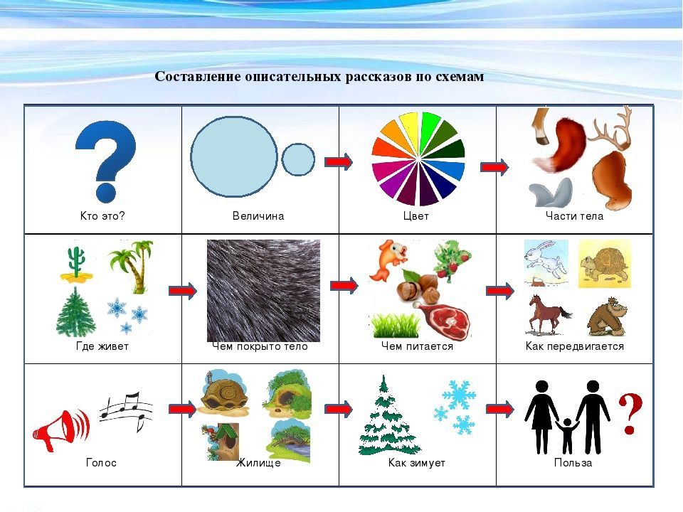 Опорные схемы для описательных рассказов. Схемы для рассказа описания. Схема составления рассказа Дикие животные. Схема описательного рассказа для дошкольников. Схема составления рассказа о животном для дошкольников.